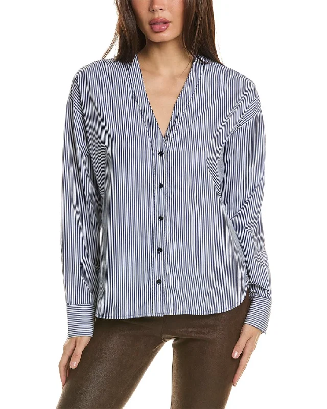 Sandro Striped Shirt-- Elegant Classic Vintage