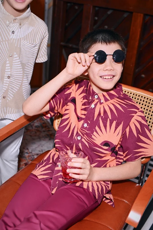 The Congkak Batik Shirt - Edge-- Real Fur Shearling Chenille