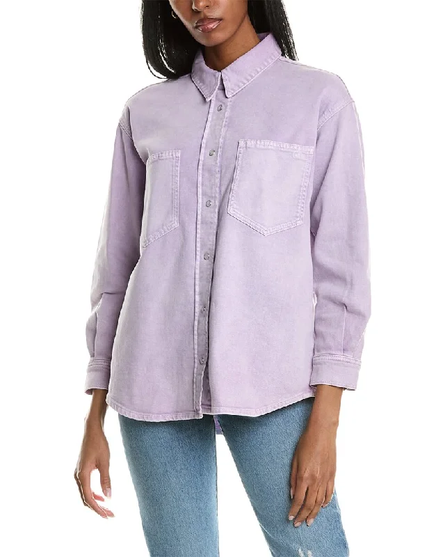ba&sh Shirt-- Welt Pockets Slit Pockets