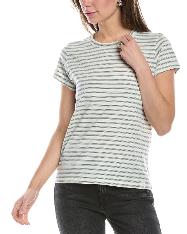 rag & bone The Slub Stripe T-Shirt-- Handmade Hand-knitted Hand-woven