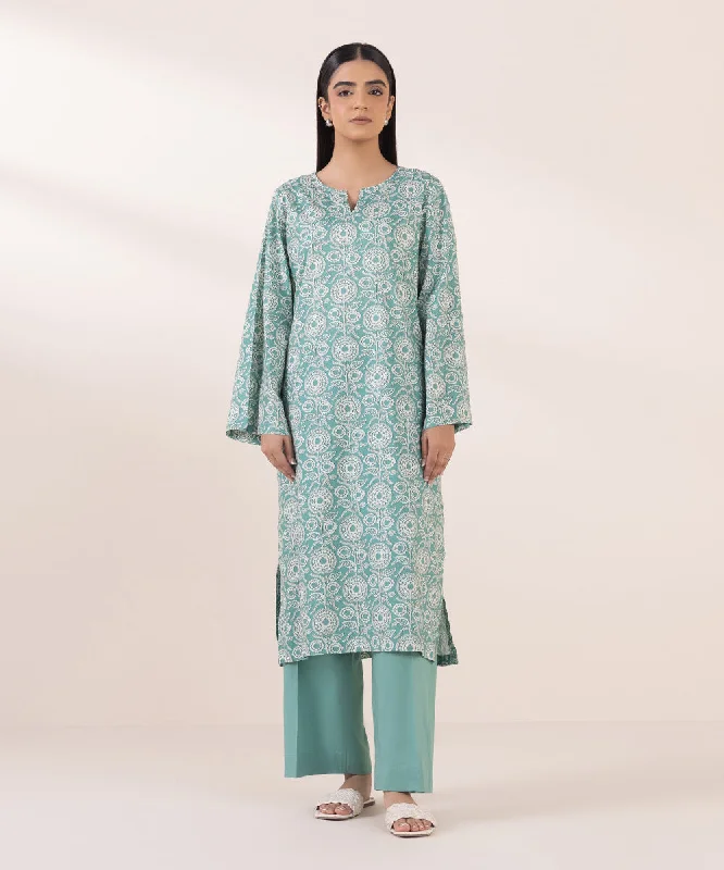 Printed Cotton Viscose Shirt-- Elasticated Padded Insulated