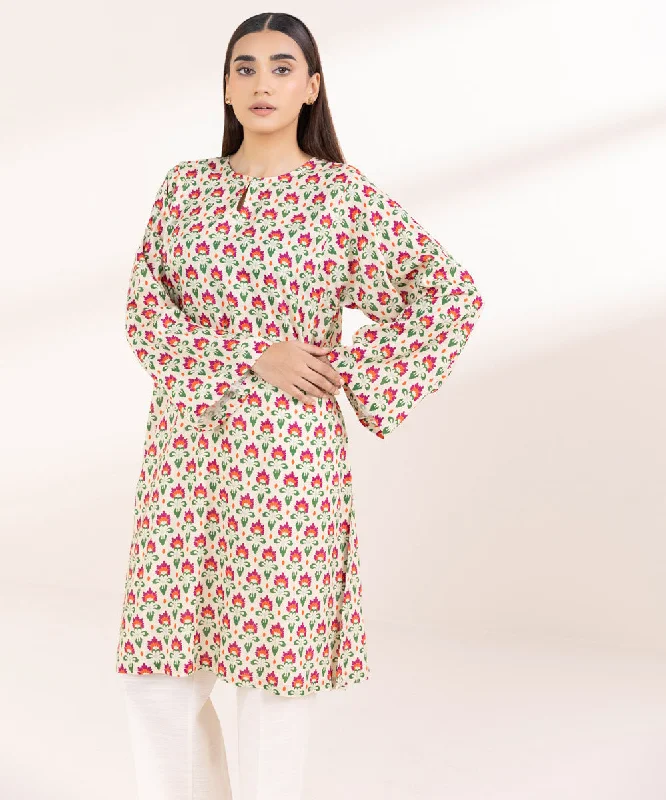 Printed Linen Shirt-- Mesh Fabric Canvas Fabric Denim Fabric