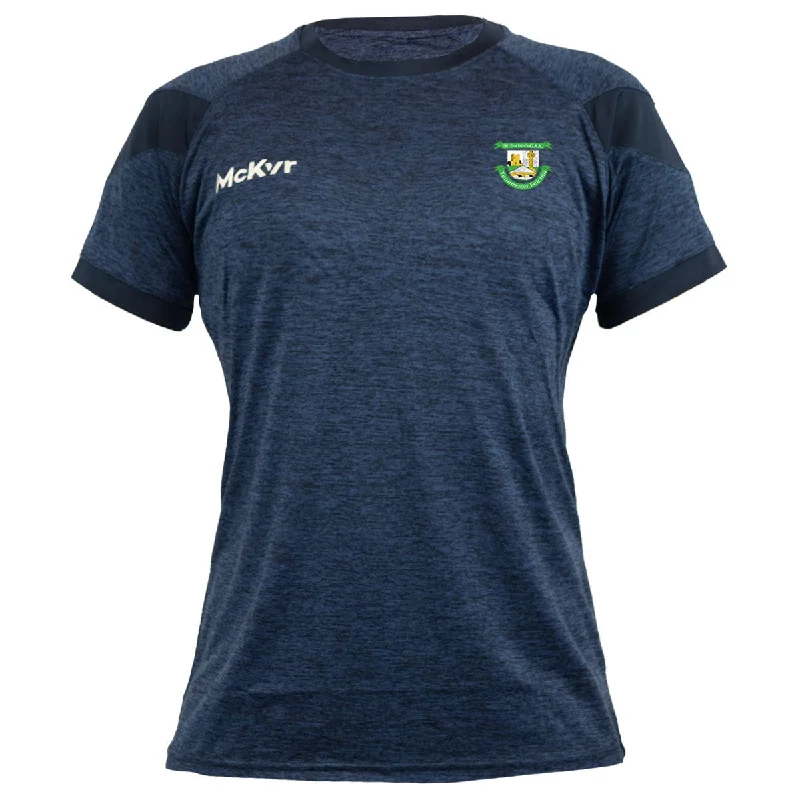 Mc Keever St Fechins GAA Core 22 T-Shirt - Womens - Navy-- Collared Crew Neck Turtle Neck