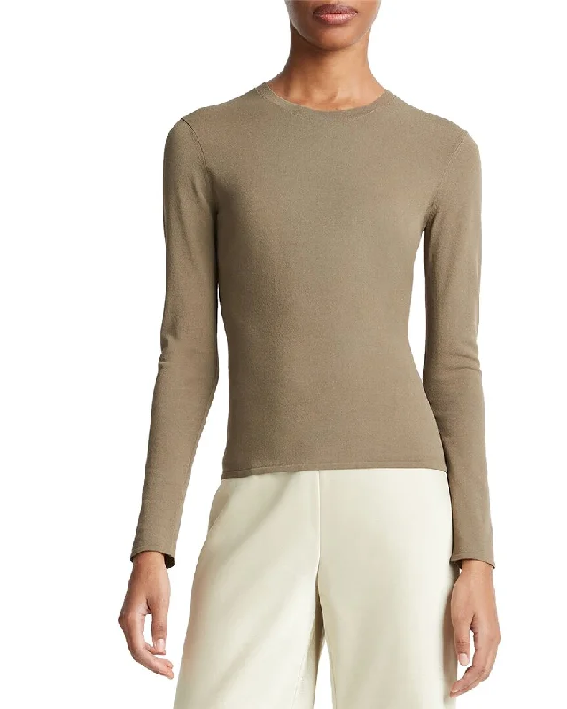 Vince Clean Fit Crew T-Shirt-- Fitted T-Shirt Seamless Stretchy