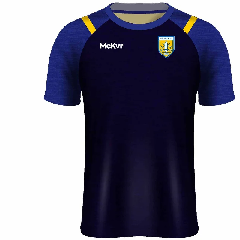 Mc Keever Na Fianna Dublin Elite T-Shirt - Womens - Navy-- Zippered Front Buttoned Front Snap Front