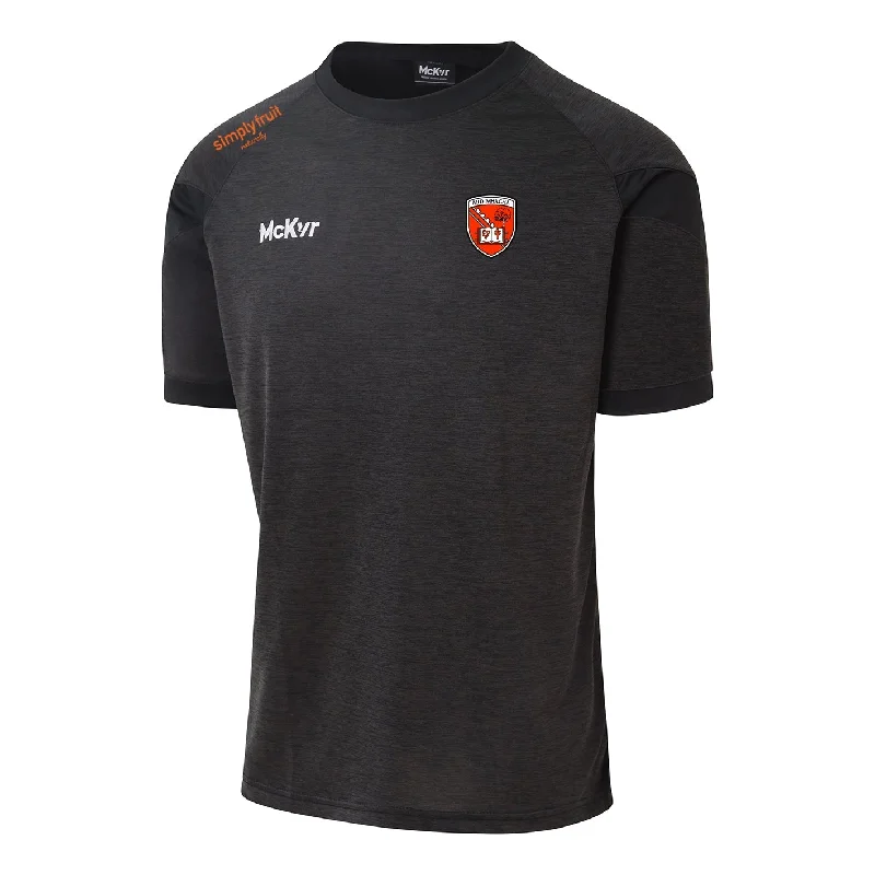 Mc Keever Armagh GAA Core 22 T-Shirt - Adult - Black/Lumo Orange-- Fleece Fabric Down Fabric Feather Fabric