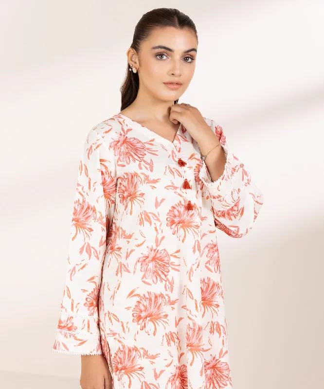Printed Lawn Shirt-- Jersey Fabric Tulle Fabric Batik Fabric