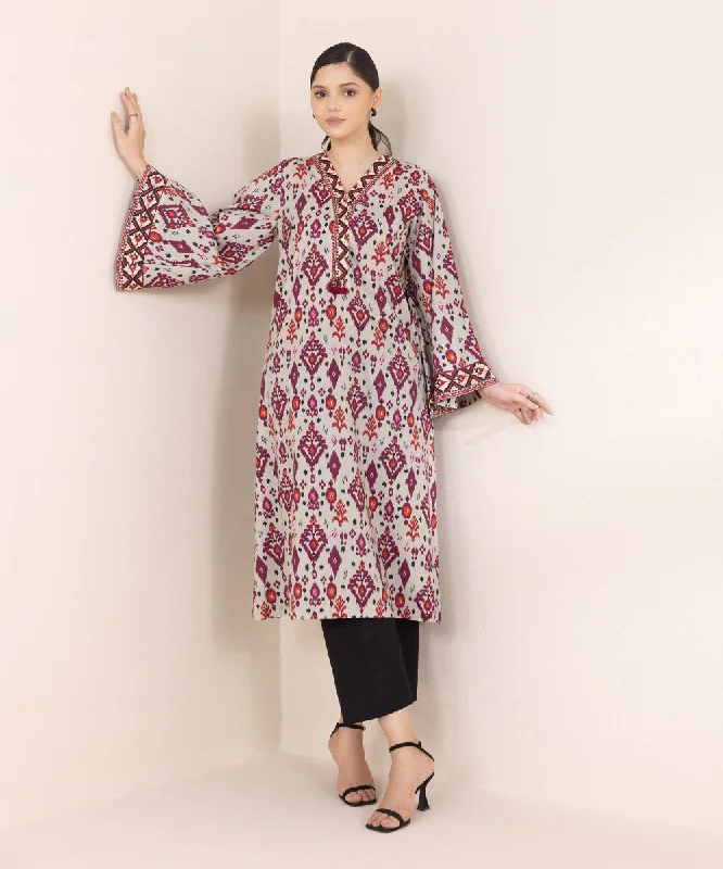 Printed Cotton Viscose Shirt-- Oversized T-Shirt Spandex breathable