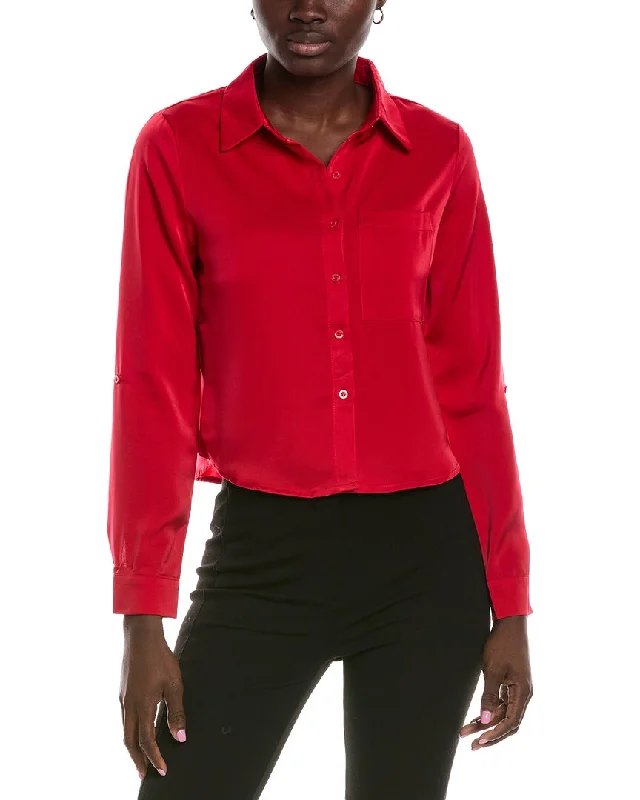Brook + Lynn Shirt-- Spandex Blend Rayon Blend Denim Blend