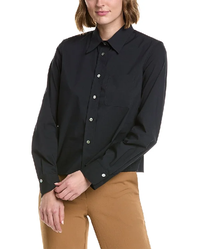 Vince Slim Fitted Shirt-- Thin T-Shirt Open Front Quick Dry