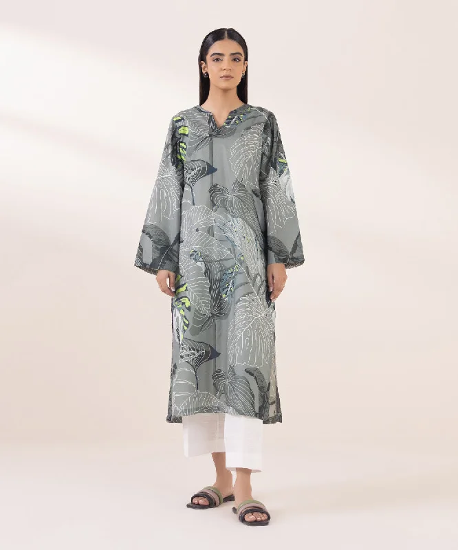 Printed Lawn Shirt-- Houndstooth Herringbone Solid