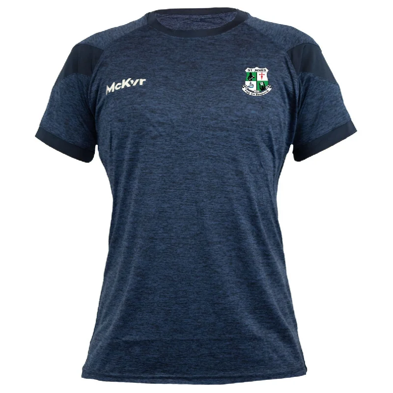 Mc Keever St James GAA Core 22 T-Shirt - Womens - Navy-- Nylon Fabric Polyester Fabric Spandex Fabric