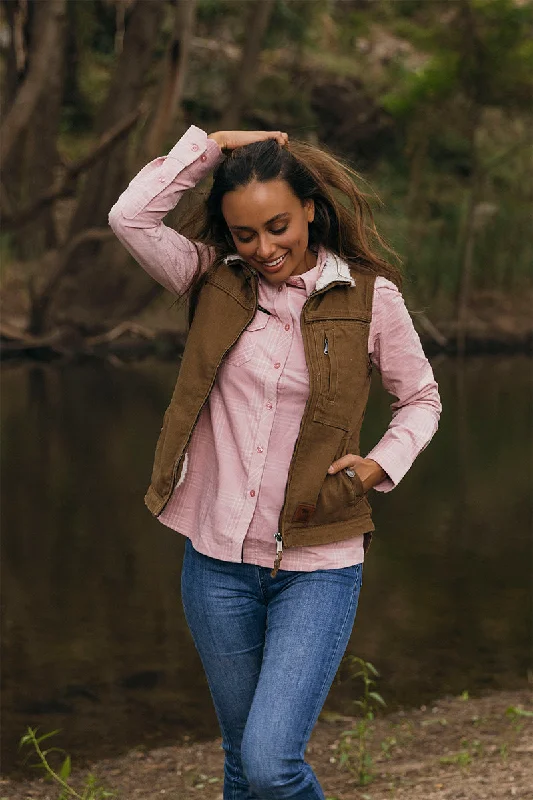 Jesse Womens Corduroy Shirt - Rosey/Off White-- Spandex Blend Rayon Blend Denim Blend Jesse Womens Corduroy Shirt - Rosey/Off White-- Spandex Blend Rayon Blend Denim Blend