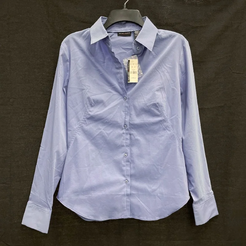 NWT Wmns NEW YORK & COMPANY Lilac Purple Long Sleeve Button Up Shirt Sz M-- Spandex Blend Rayon Blend Denim Blend NWT Wmns NEW YORK & COMPANY Lilac Purple Long Sleeve Button Up Shirt Sz M-- Spandex Blend Rayon Blend Denim Blend