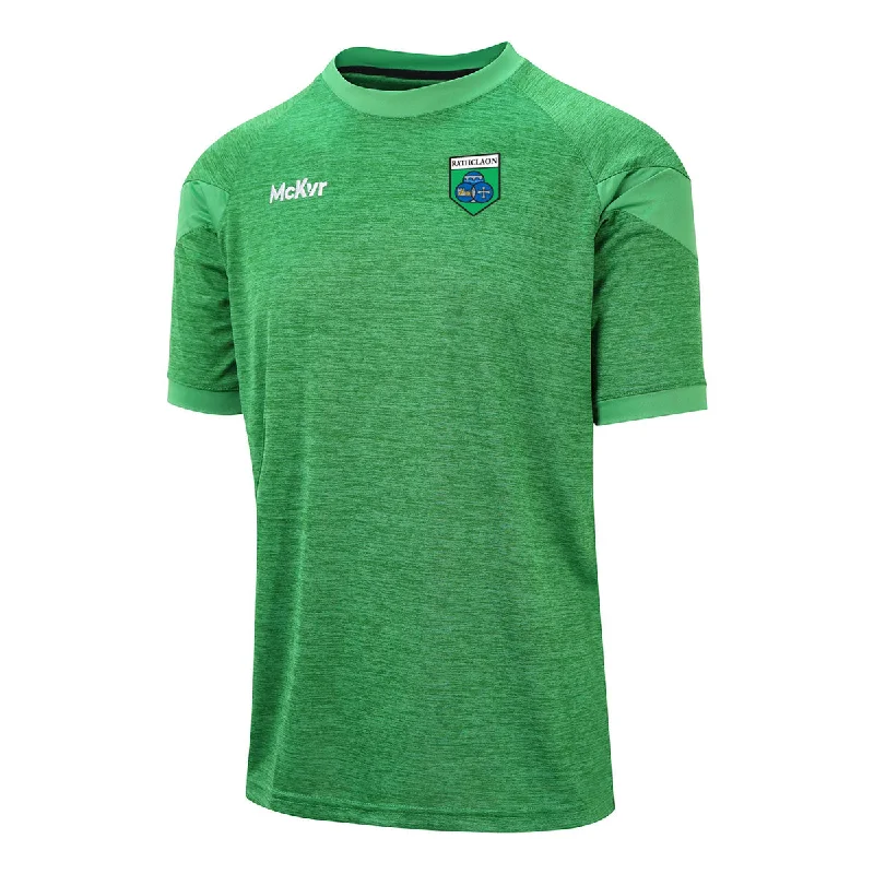 Mc Keever Rathcline GAA Core 22 T-Shirt - Adult - Green-- Zippered Front Buttoned Front Snap Front
