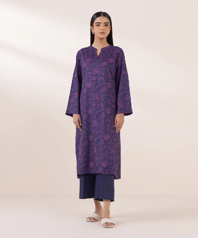 Printed Cotton Viscose Shirt-- Zippered Buttoned Snapped