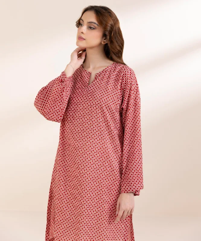 Printed Lawn Shirt -- Basic T-Shirt Crew Neck Short Sleeve
