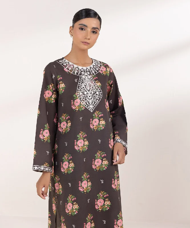 Embroidered Cambric Shirt-- Iron Safe Non-Iron Wrinkle Free