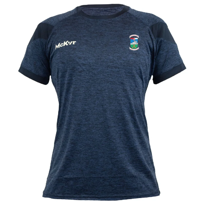 Mc Keever Gortnahoe Glengoole GAA Core 22 T-Shirt - Womens - Navy-- Notch Collar Peter Pan Collar Cowl Neck