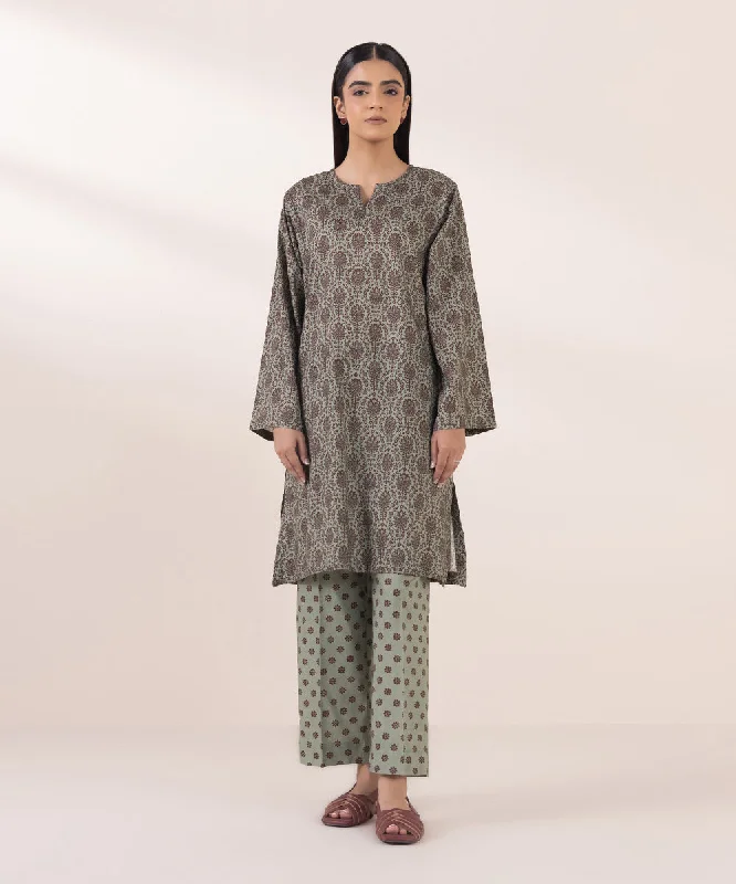 Printed Cotton Viscose Shirt-- Modern Contemporary Chic