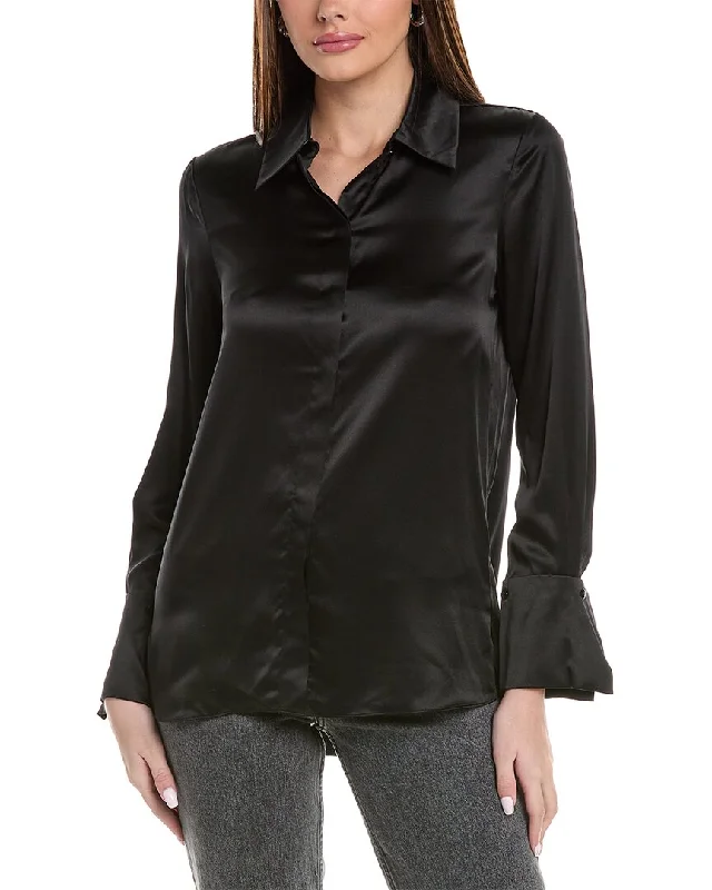Reiss Hailey Silk Shirt-- Boxy Fit Fitted Loose