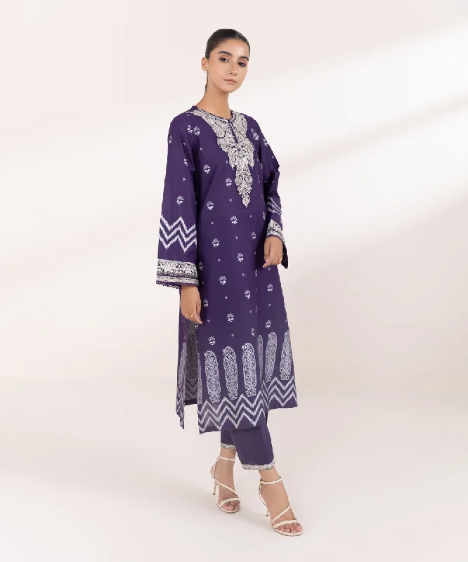 Embroidered Cambric Shirt-- Lace Blend Ribbed Blend Corduroy Blend