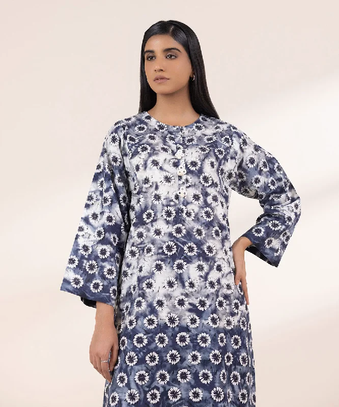 Printed Light Khaddar Shirt-- Modern Contemporary Chic
