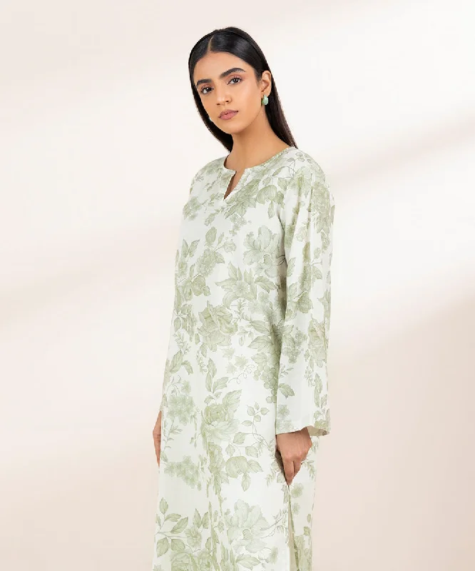 Printed Khaddar Shirt-- Mesh Fabric Canvas Fabric Denim Fabric