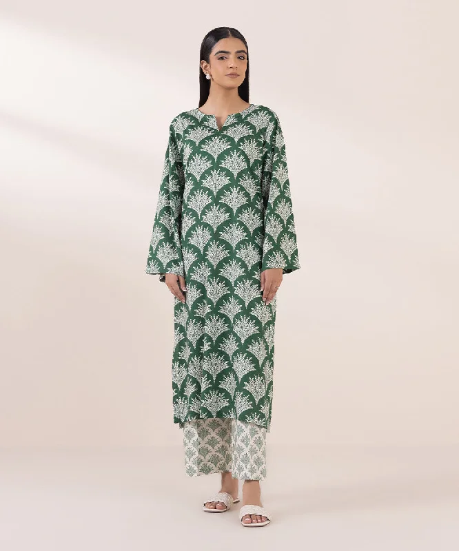 Printed Cotton Viscose Shirt-- Elegant Classic Vintage