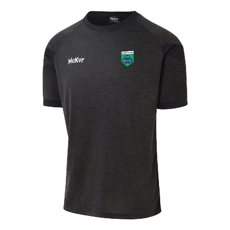 Mc Keever Rathcline GAA Core 22 T-Shirt - Adult - Black-- Notch Collar Peter Pan Collar Cowl Neck