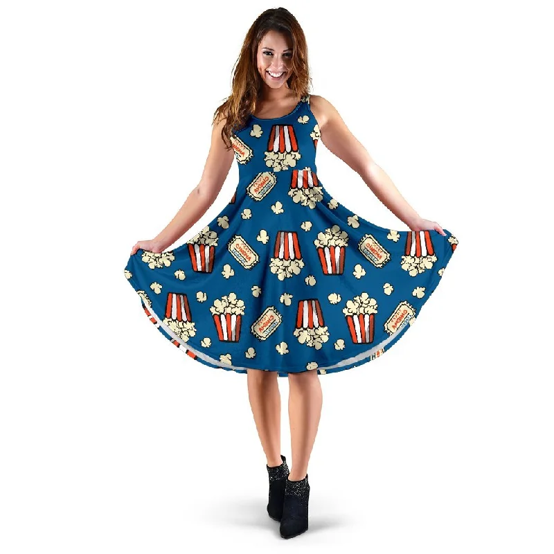 Pattern Print Popcorn Dress Tunics Polka dots