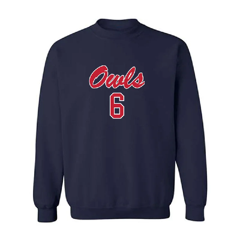 FAU - NCAA Women's Basketball : Erin Rodgers - Crewneck Sweatshirt Hoodie with Hem Elastic Stretchable Comfortable FAU - NCAA Women's Basketball : Erin Rodgers - Crewneck Sweatshirt Hoodie with Hem Elastic Stretchable Comfortable