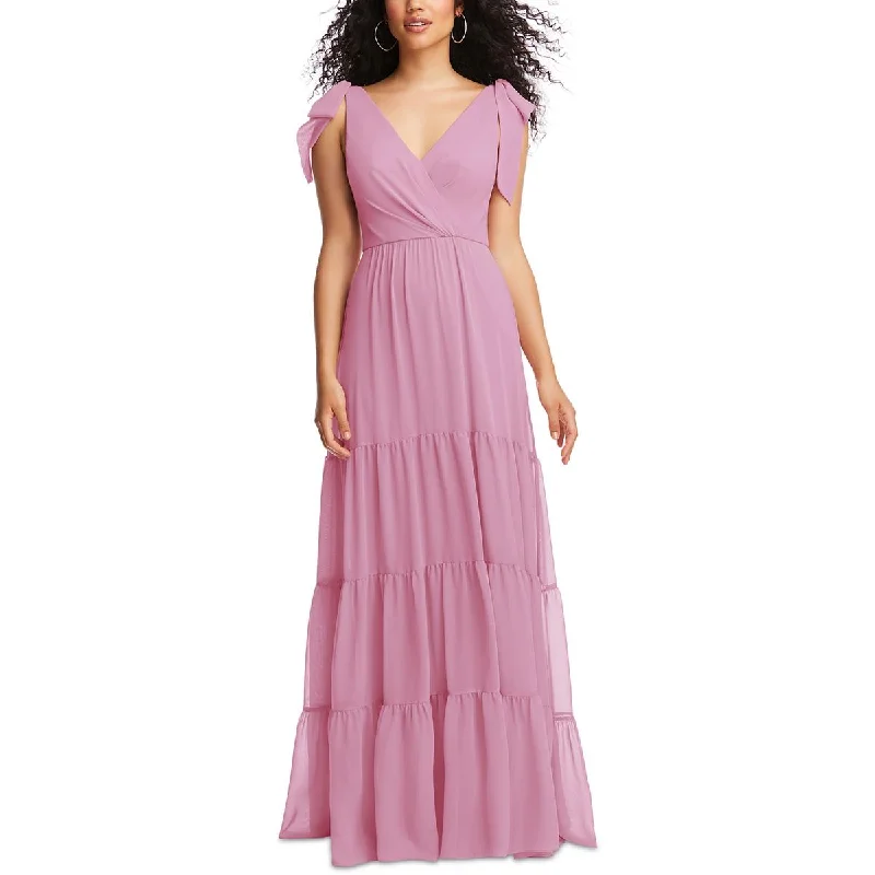 Social Bridesmaids Womens Bow  Evening Dress Tunics Top rated