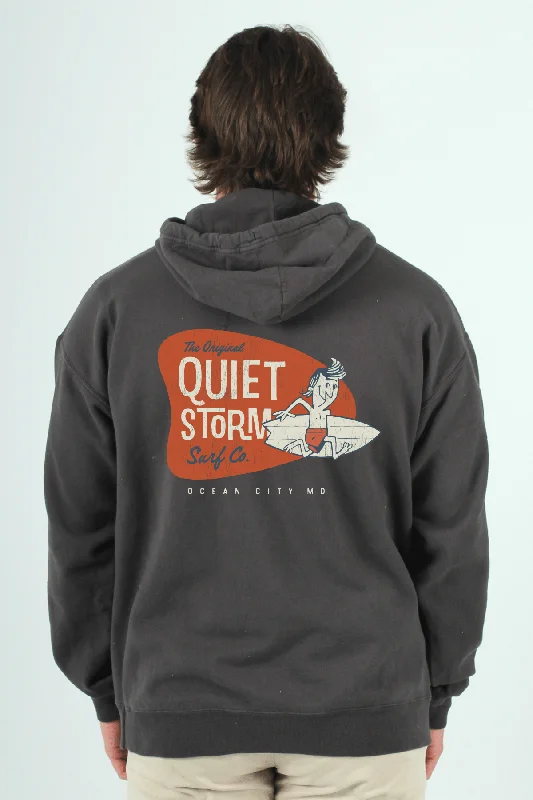Surfer Dude Hoodie Hoodie with Hem Raw Edge Edgy Unfinished