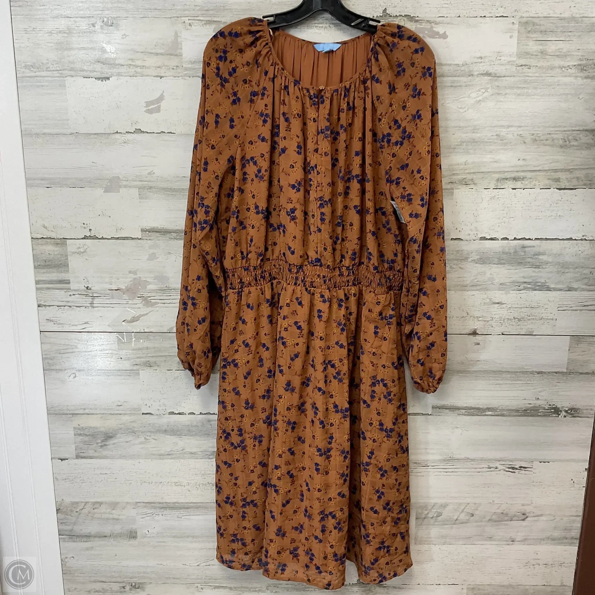 Dress Casual Midi By Draper James Rsvp In Brown, Size: 1x Tunics Corduroy durable
