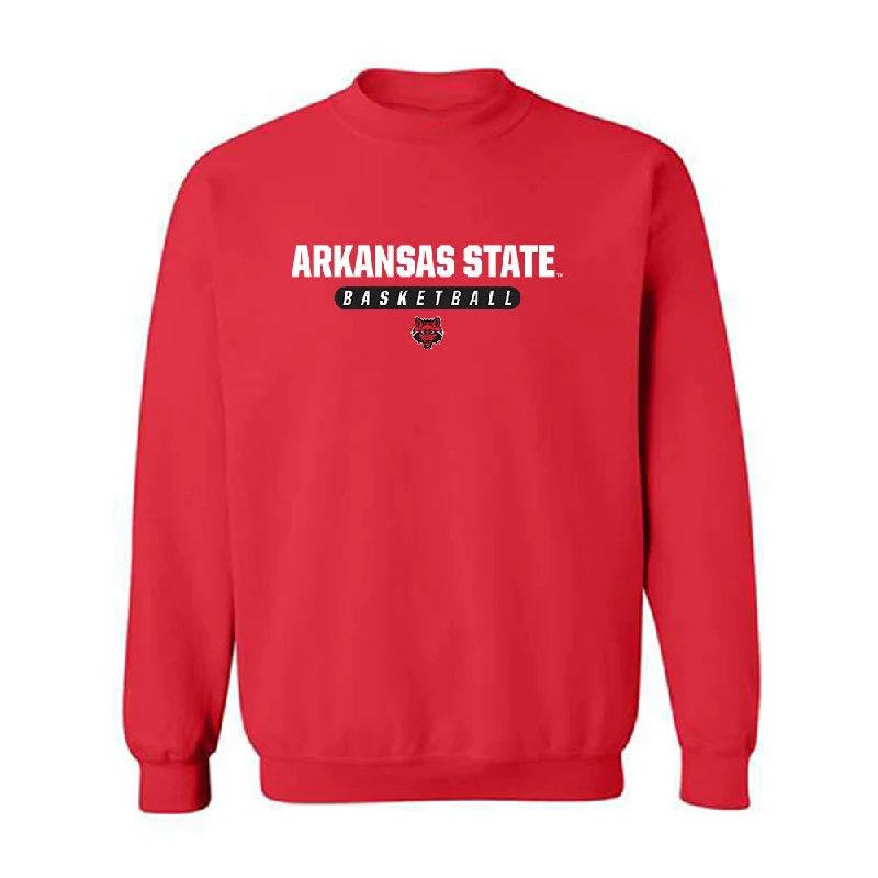 Arkansas State - NCAA Women's Basketball : Cheyenne Forney - Classic Shersey Crewneck Sweatshirt Hoodie with Back Slit Movement Comfort Arkansas State - NCAA Women's Basketball : Cheyenne Forney - Classic Shersey Crewneck Sweatshirt Hoodie with Back Slit Movement Comfort