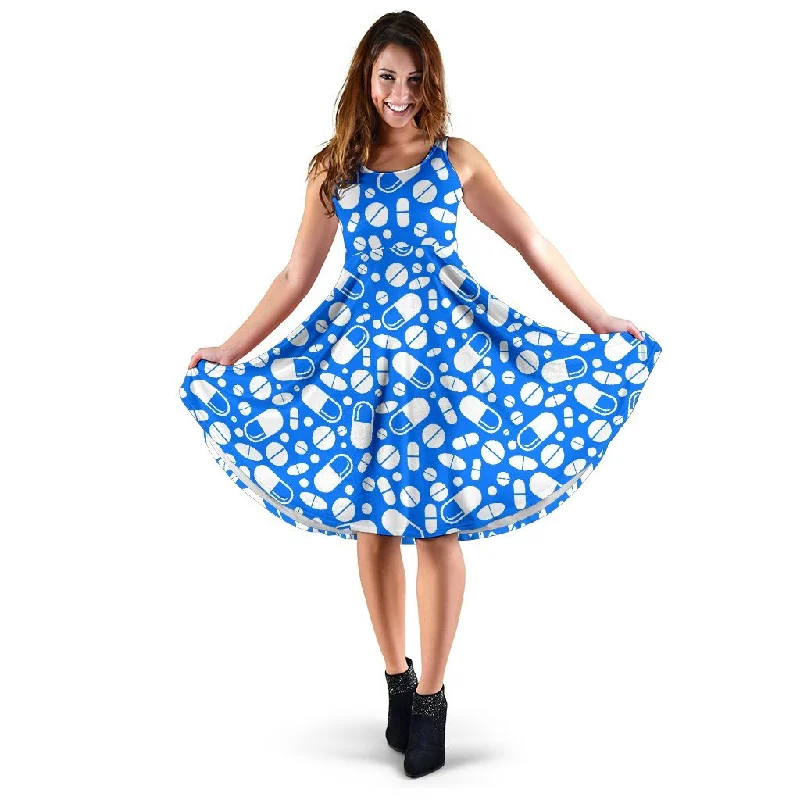 Pharmacy Pattern Print Dress Tunics Practical easy-care