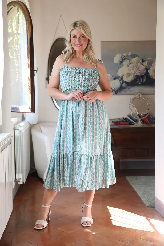 Bethany Batik Dress Kiwi Green Tunics Mesh breathable