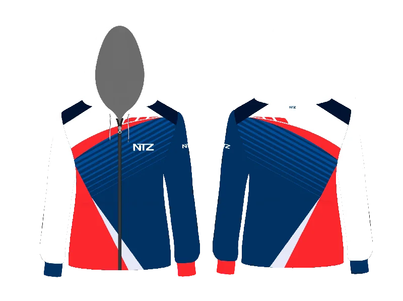 Women's The Intimidator Blue Zipper Hoodie Hoodie with Embroidery Detailed Premium