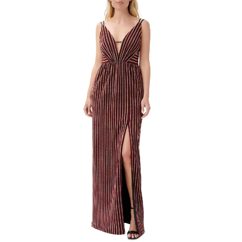 Aidan by Aidan Mattox Womens Metallic Side-Slit Evening Dress Tunics Luxurious premium