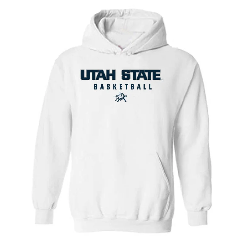 Utah State - NCAA Women's Basketball : Elise Livingston - Classic Shersey Hooded Sweatshirt Hoodie with Stripes Bold Sporty Utah State - NCAA Women's Basketball : Elise Livingston - Classic Shersey Hooded Sweatshirt Hoodie with Stripes Bold Sporty