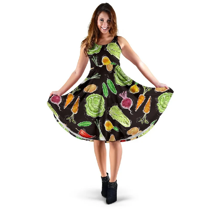 Print Pattern Vegan Dress Tunics Polka dots