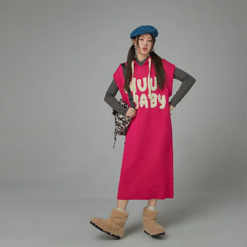 Chuu Baby Your Path Hooded Dress Tunics Essential wardrobe