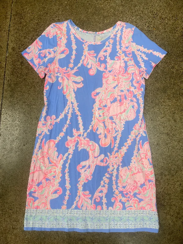 Dress Designer By Lilly Pulitzer In Blue & Pink, Size:Xl Tunics Canvas sturdy