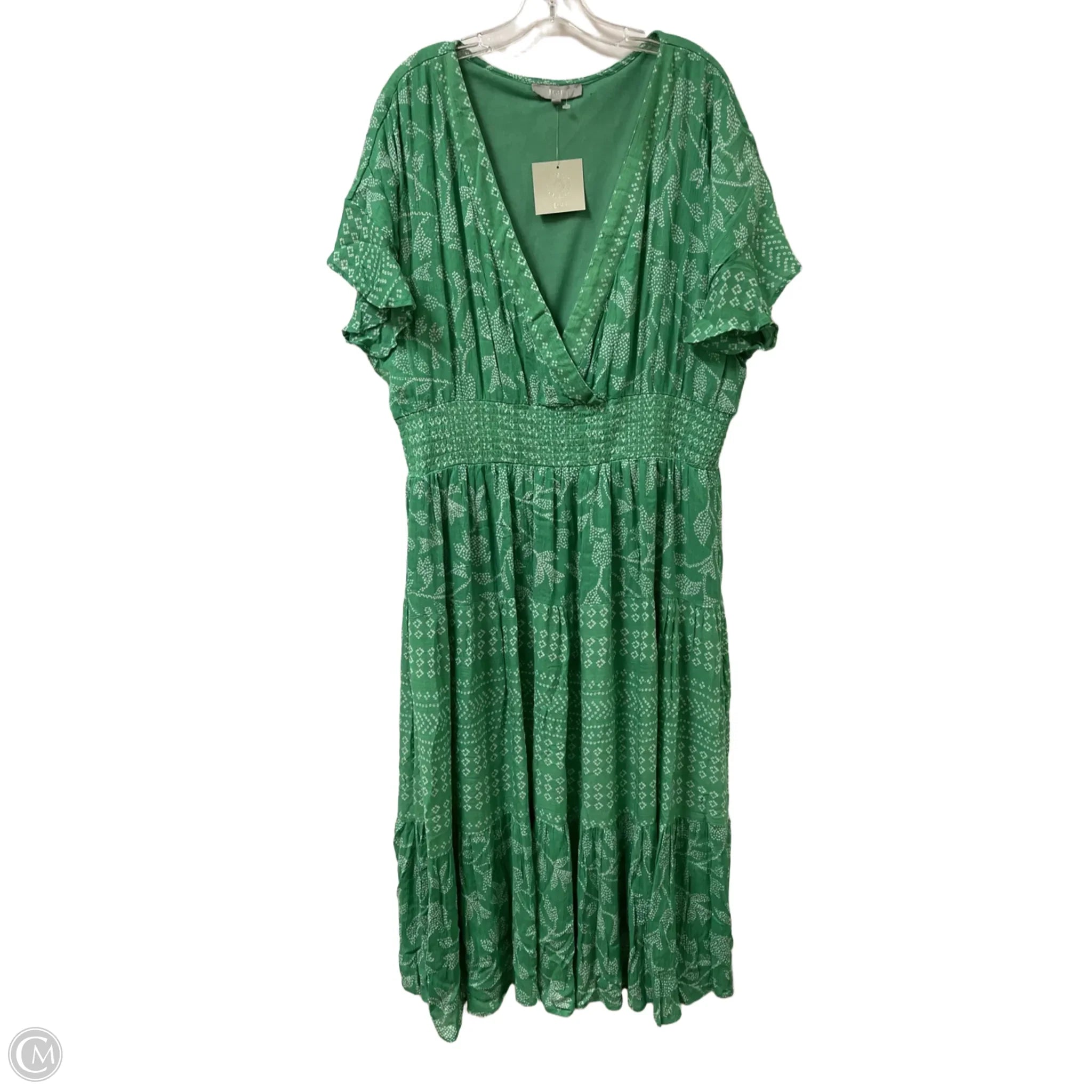 Dress Casual Maxi By Clothes Mentor In Green, Size: 1x sweetheart Neckline Romantic