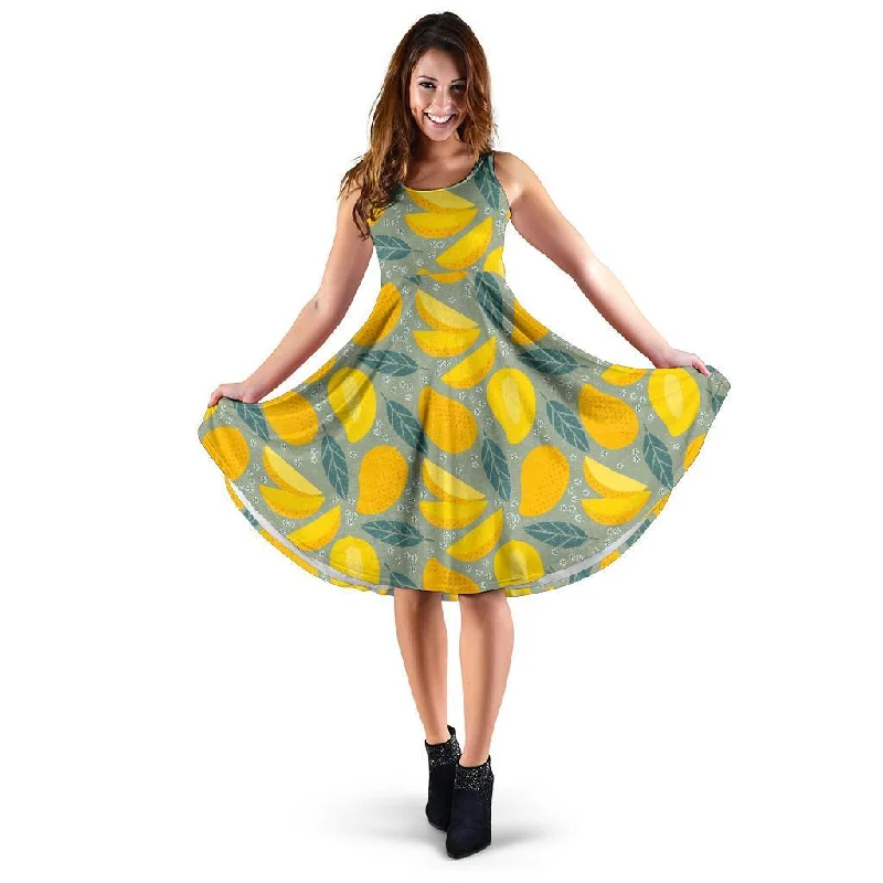 Mango Cute Print Pattern Dress Tunics Designer luxury