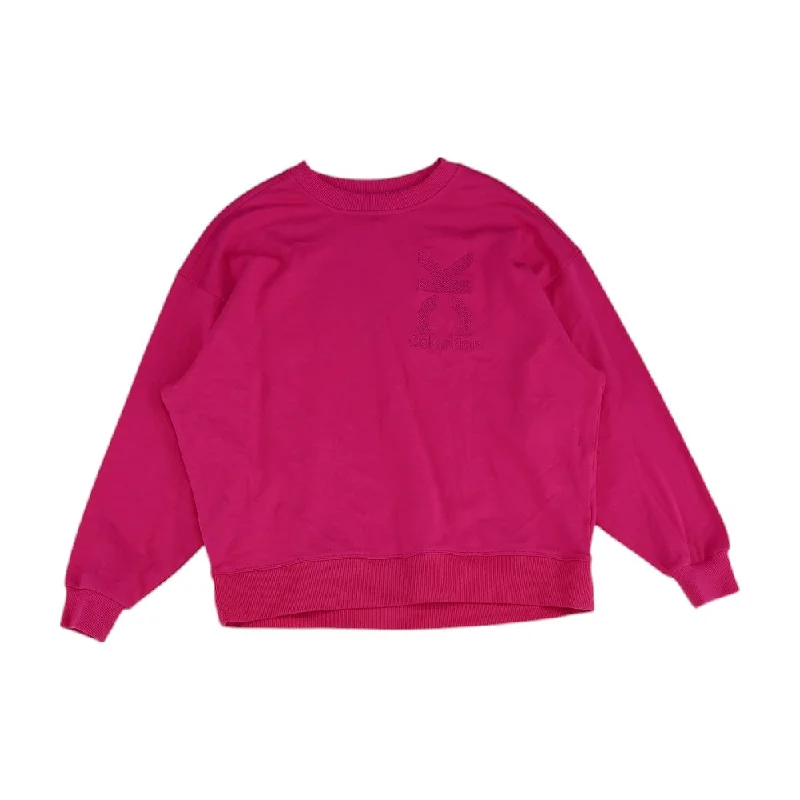 Pink Solid Sweatshirt Hoodie with Bell Sleeves Flared Feminine