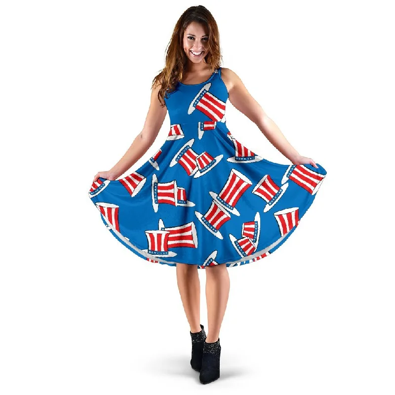Uncle Sam Pattern Print Dress Tunics Chinos classic