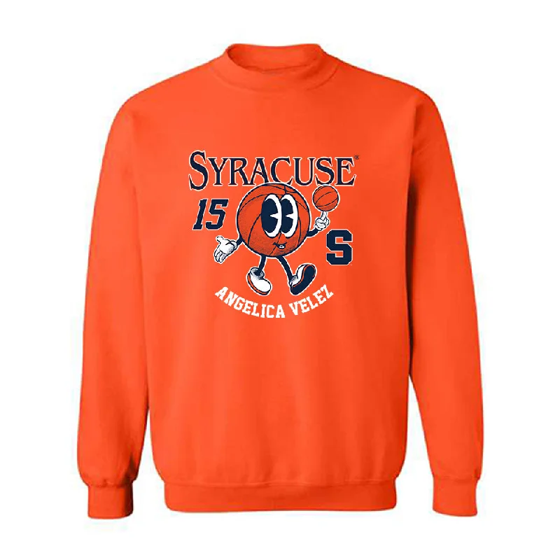 Syracuse - NCAA Women's Basketball : Angelica Velez - Fashion Shersey Crewneck Sweatshirt Hoodie with Hem Lace Feminine Delicate Syracuse - NCAA Women's Basketball : Angelica Velez - Fashion Shersey Crewneck Sweatshirt Hoodie with Hem Lace Feminine Delicate