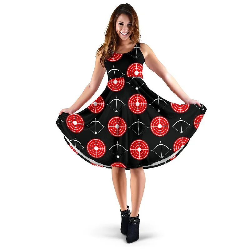 Targets Archery Pattern Print Dress Tunics Trendy modern